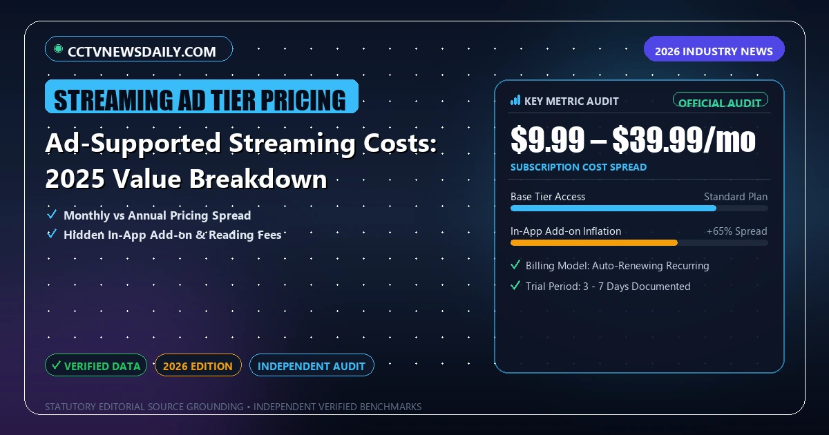 Ad-Supported Streaming Costs: 2025 Value Breakdown - Analytical Guide and Verified Benchmarks (streaming ad tier pricing)