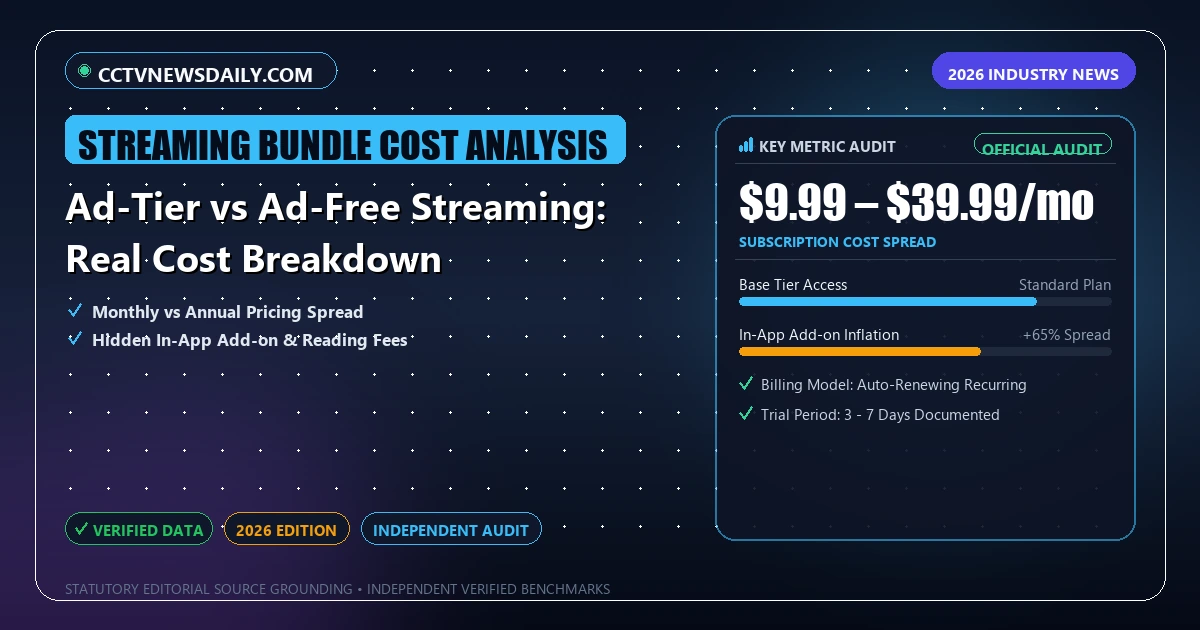 Ad-Tier vs Ad-Free Streaming: Real Cost Breakdown - Analytical Guide and Verified Benchmarks (streaming bundle cost analysis)